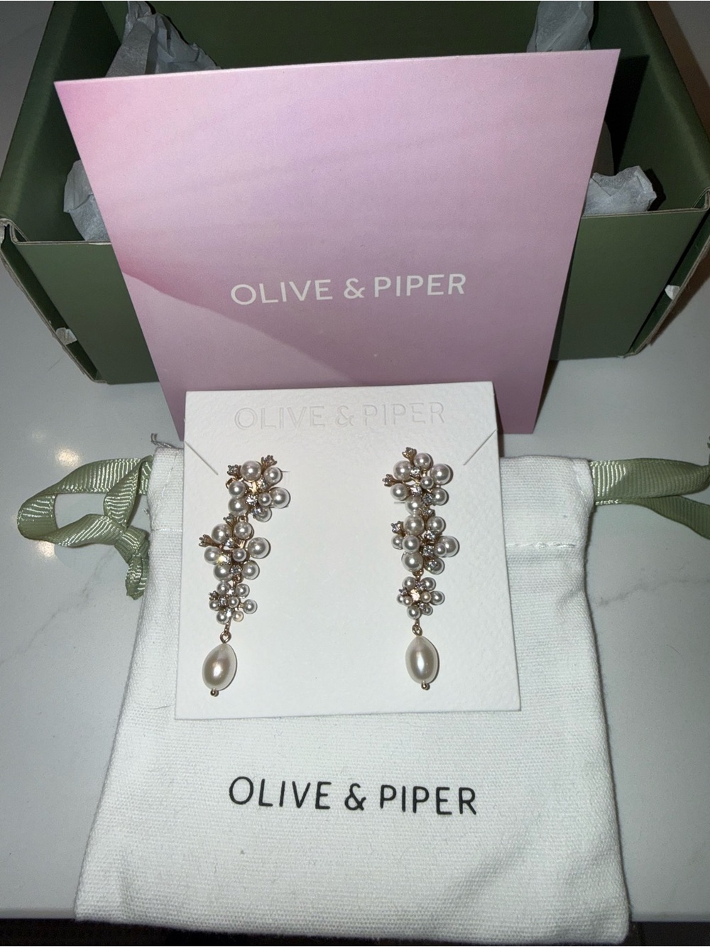 Olive & Piper Gold blanchette earrings